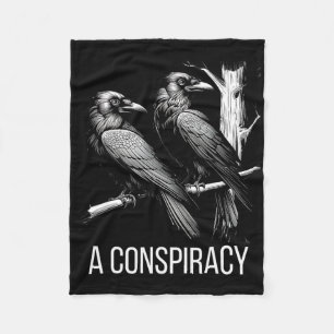 A Conspiracy Of Ravens Gothic Raven Dark Academia Fleece Blanket