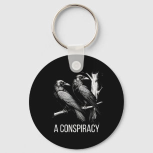 A Conspiracy Of Ravens Gothic Raven Dark Academia  Key Ring
