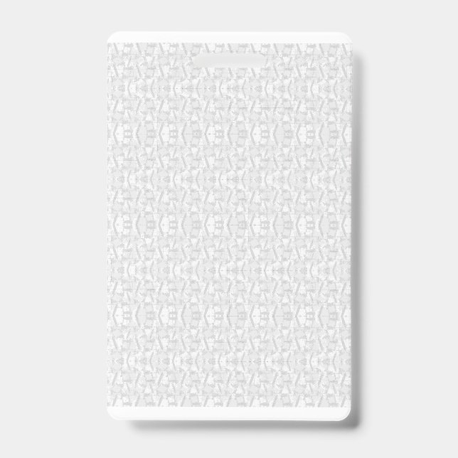 A contemporary wallpaper design showcasing an arra ID badge (Front)