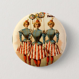 A Contented Woman Campaign Girls 6 Cm Round Badge