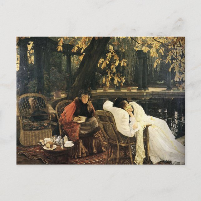A Convalescent - James Tissot Postcard (Front)