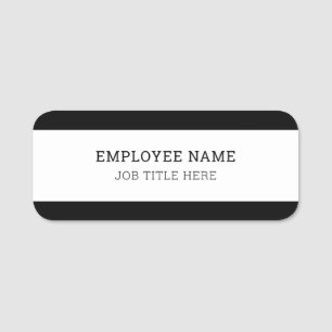 A Convenient Way To Identify Yourself: Black White Name Tag