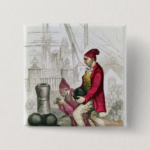 A Convict in the Toulon Penal Colony 15 Cm Square Badge