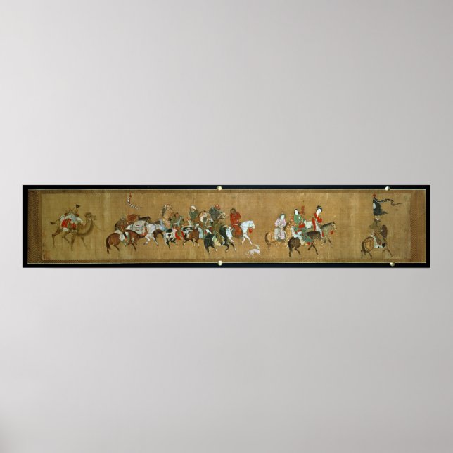 A convoy of Mongols, Chinese, 14th century Poster (Front)