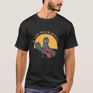 A Coo Stick Pigeon Acoustic Guitar T-Shirt