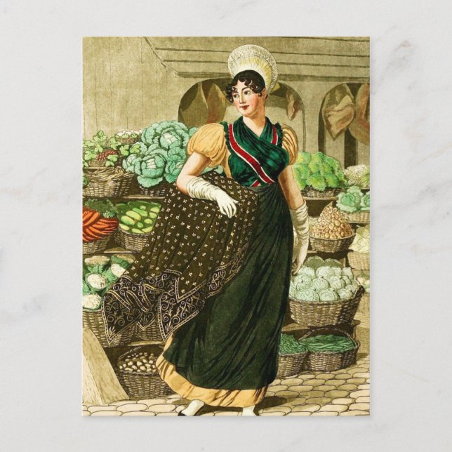 A Cook at the Market Postcard (Front)