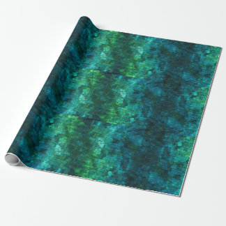 a cool  blue and green texture wrapping paper