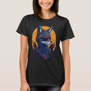 A Cool Canine in Shades Retro Graphic Cute Coyott T-Shirt