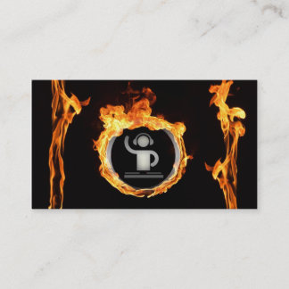 A cool flaming DJ business card
