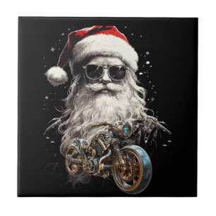 A COOL RIDE FOR SANTA CERAMIC TILE