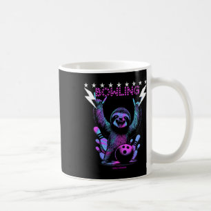A Cool Sloth Bowling With Lightning Strike Coffee Mug