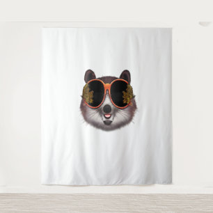 A Cool Tanuki With Ornate Sunglasses  Tapestry