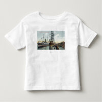 A Coos Bay Shipping Scene at Dock
