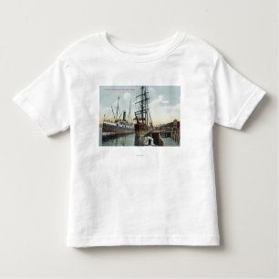 A Coos Bay Shipping Scene at Dock Toddler T-Shirt