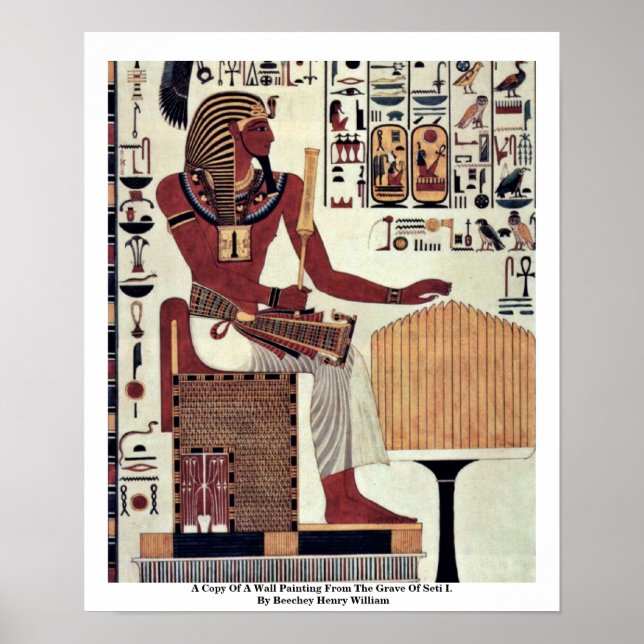 A Copy Of A Wall Painting From The Grave Of Seti Poster (Front)