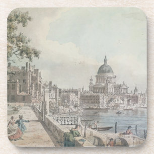 A copy of part of a drawing by Canaletto, of St. P Coaster