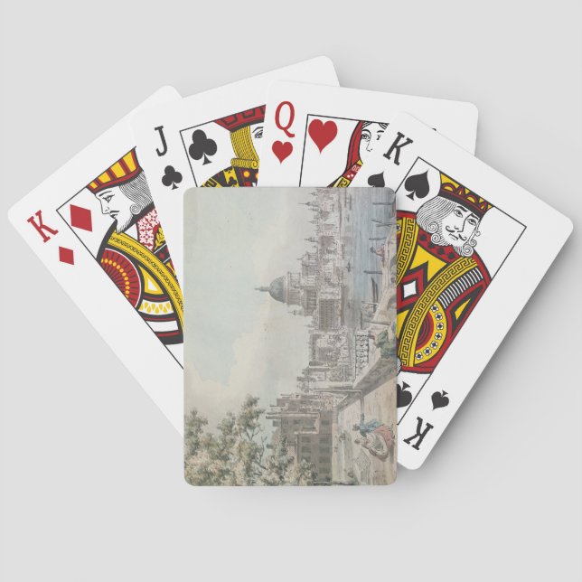A copy of part of a drawing by Canaletto, of St. P Playing Cards (Back)