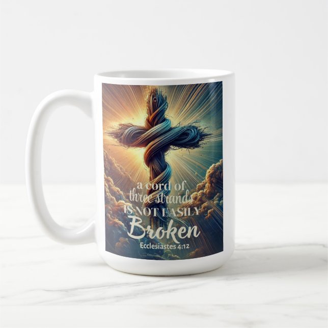 "A cord of three strands" Ecclesiastes 4:12 Coffee Mug (Left)