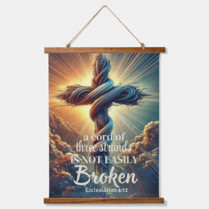 "A cord of three strands" Ecclesiastes 4:12 Hanging Tapestry