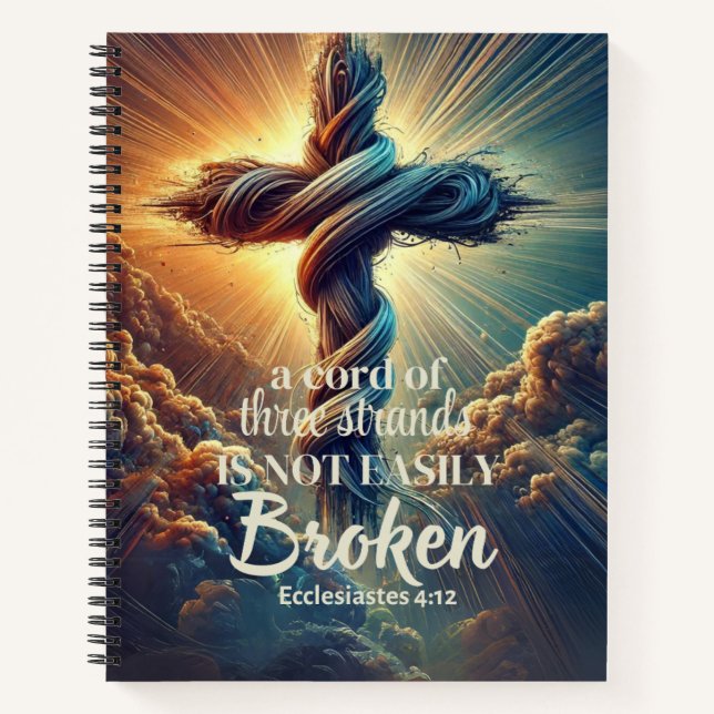 "A cord of three strands" Ecclesiastes 4:12 Notebook (Front)