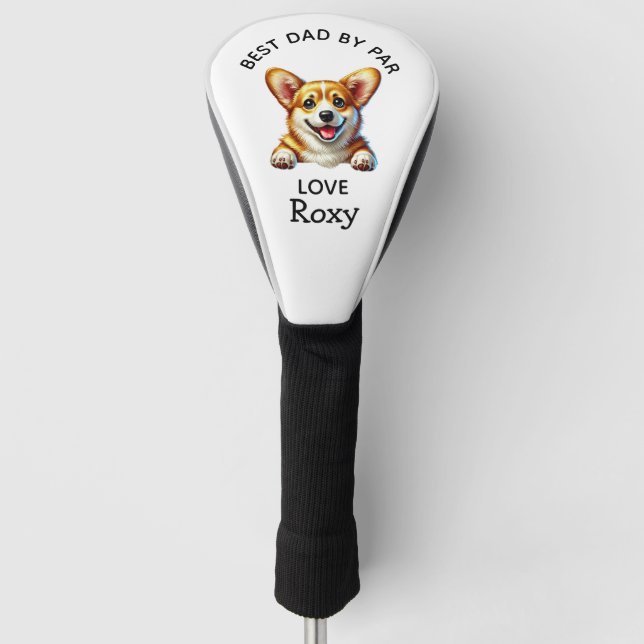A Corgi-tastic Father’s Day Golf Head Cover (Front)