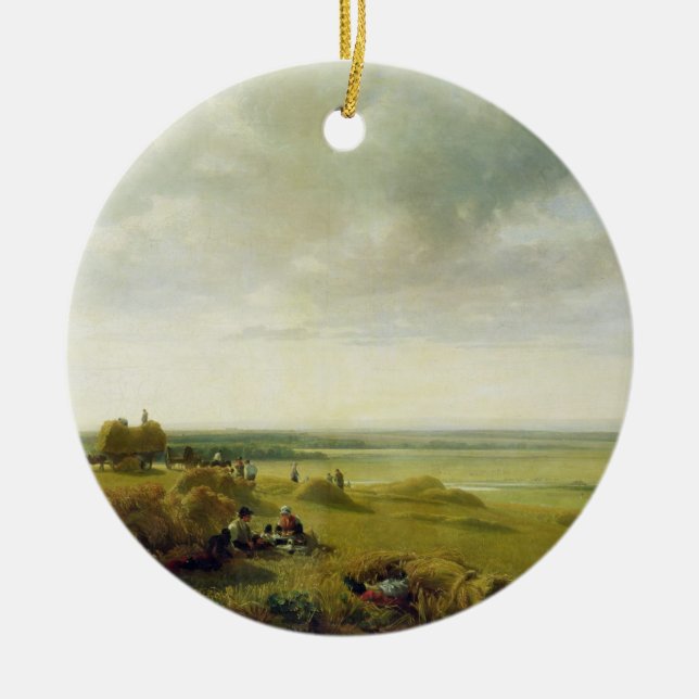 A Corn Field Ceramic Ornament (Front)