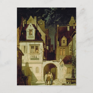 A Corner of a German Town by Moonlight Postcard