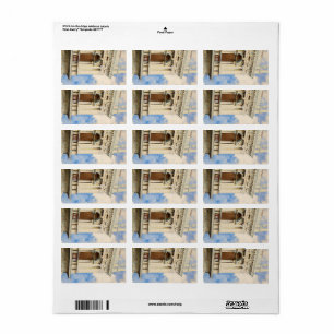 A Corner of the Library in Venice by John Sargent Label