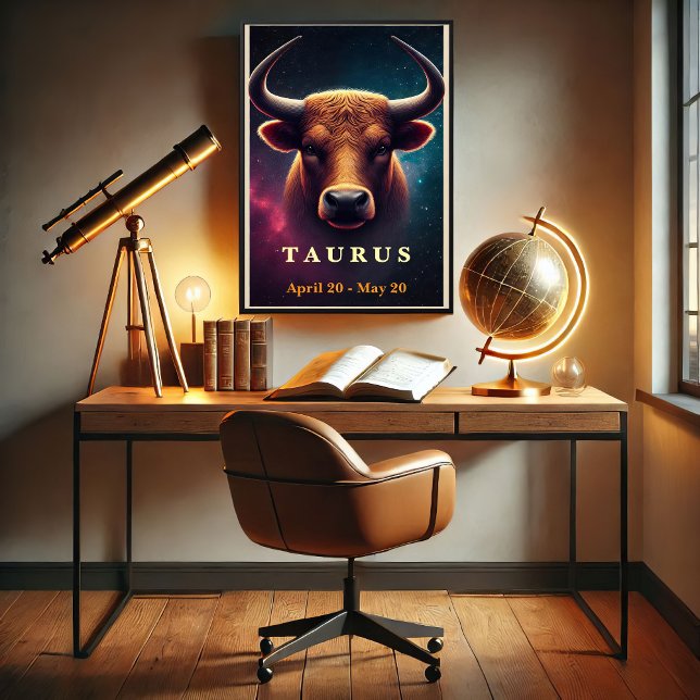 A Cosmic Taurus Bull Zodiac Poster (Creator Uploaded)