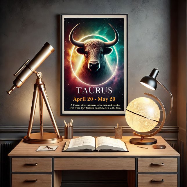 A Cosmic Taurus Bull Zodiac Poster (Creator Uploaded)