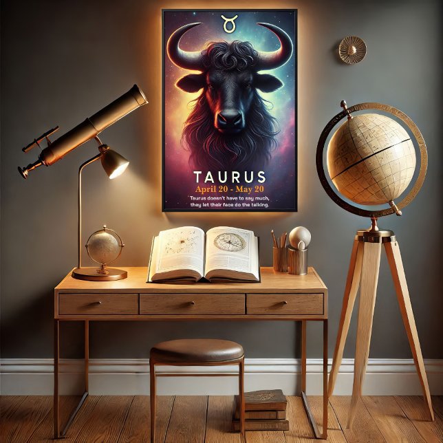 A Cosmic Taurus Bull Zodiac Poster (Creator Uploaded)