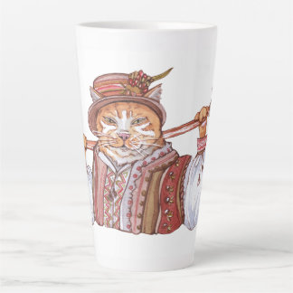 A Cossack cat in traditional costume Latte Mug