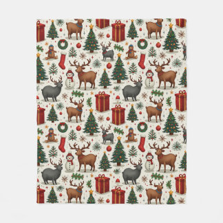a cosy christmas fleece blanket