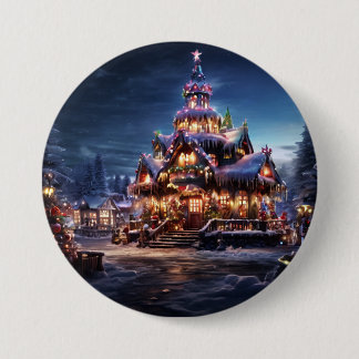 "A Cosy Christmas Retreat" 7.5 Cm Round Badge