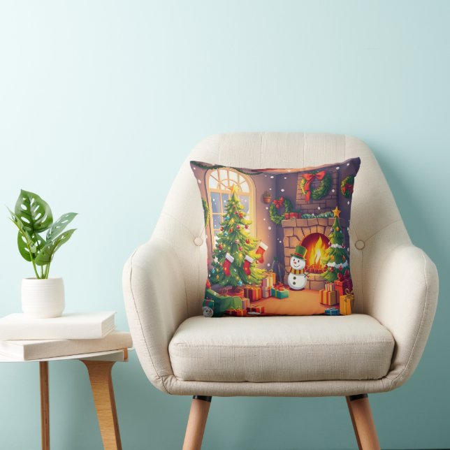 "A Cosy Christmas Wonderland Cushion (Chair)