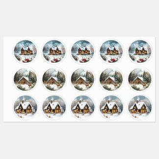 A cosy house sticker that makes you feel Christmas