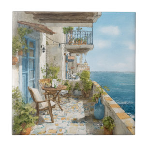 A Cosy Seaside Balcony Ceramic Tile