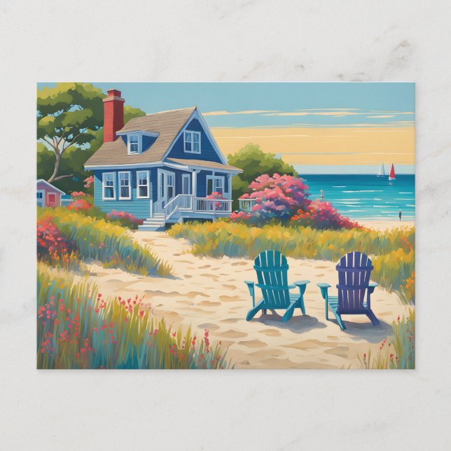 A Cottage at the Beach Postcard (Front)