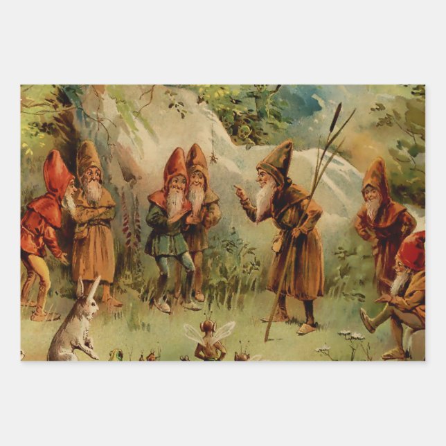 “A Council of Gnomes” by E S Hardy Wrapping Paper Sheet (Front 2)