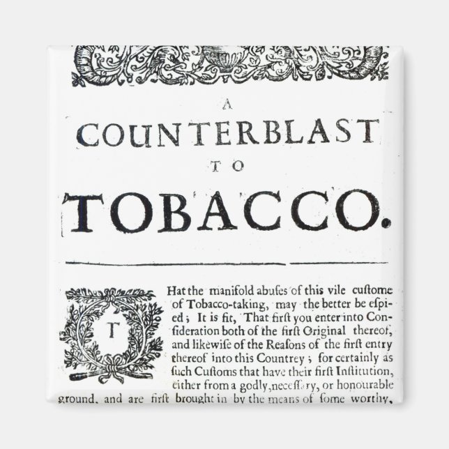 A Counterblast to Tobacco Magnet (Front)