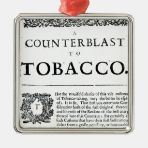 A Counterblast to Tobacco Metal Tree Decoration