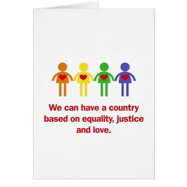 A Country Based on Equality, Justice and Love (Front)