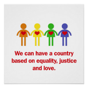 A Country Based on Equality, Justice and Love Poster