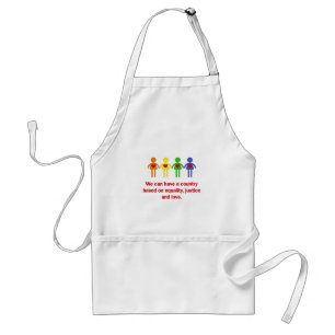 A Country Based on Equality, Justice and Love Standard Apron