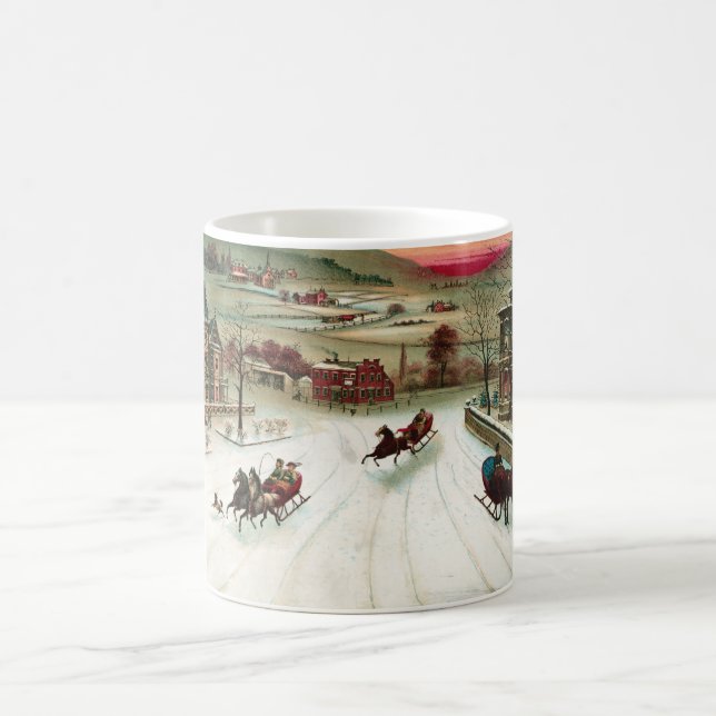 A Country Christmas Scene Coffee Mug (Center)