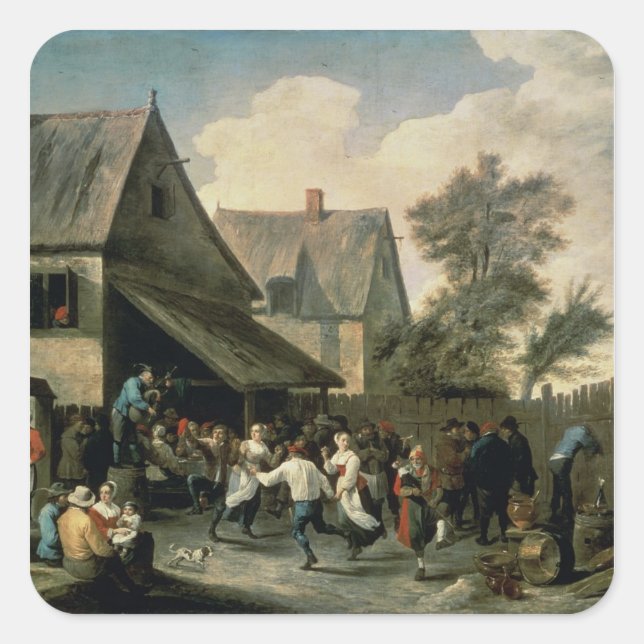 A Country Dance Square Sticker (Front)