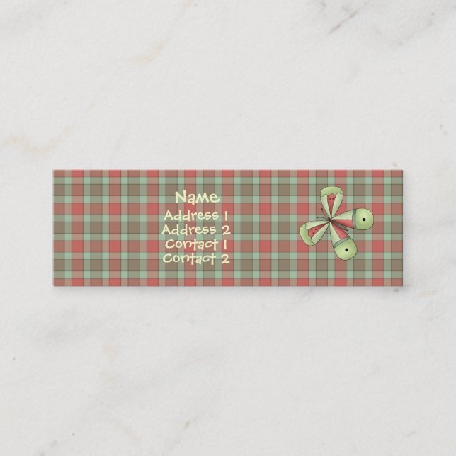 A Country Garden Butterfly Profilecard Mini Business Card (Front)