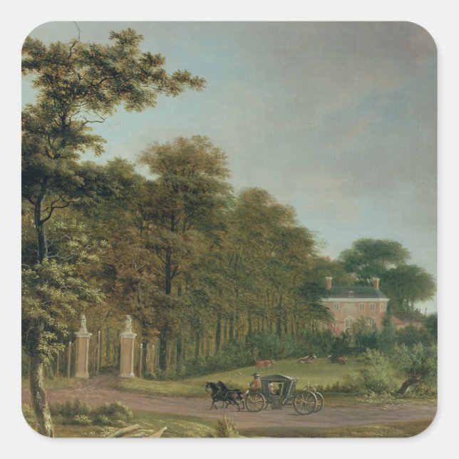 A Country House Square Sticker (Front)