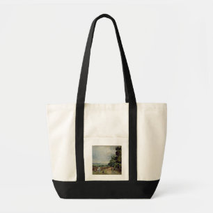 A Country road with trees and figures Tote Bag