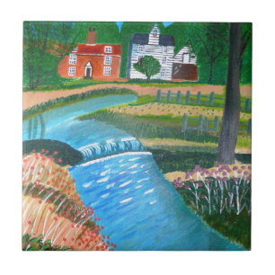 A Country Stream Tile